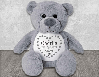 Personalised Teddy Bear for New Baby Gift