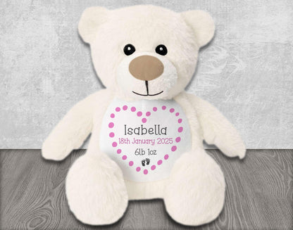 Personalised Teddy Bear for New Baby Gift