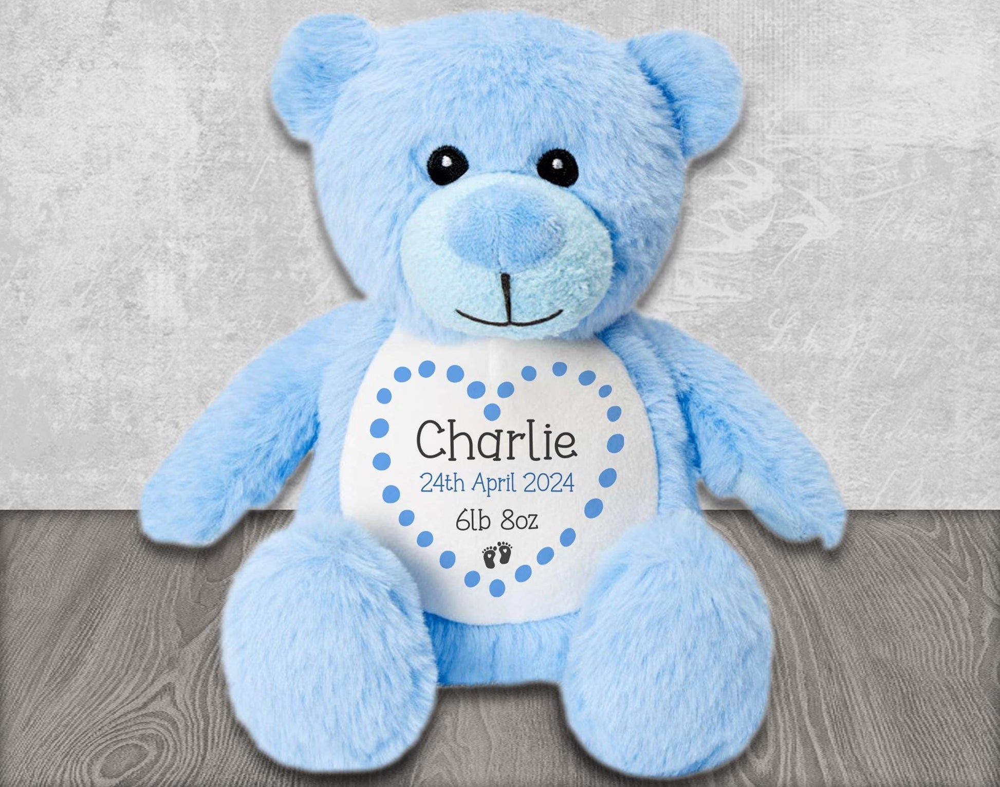 Personalised Teddy Bear for New Baby Gift