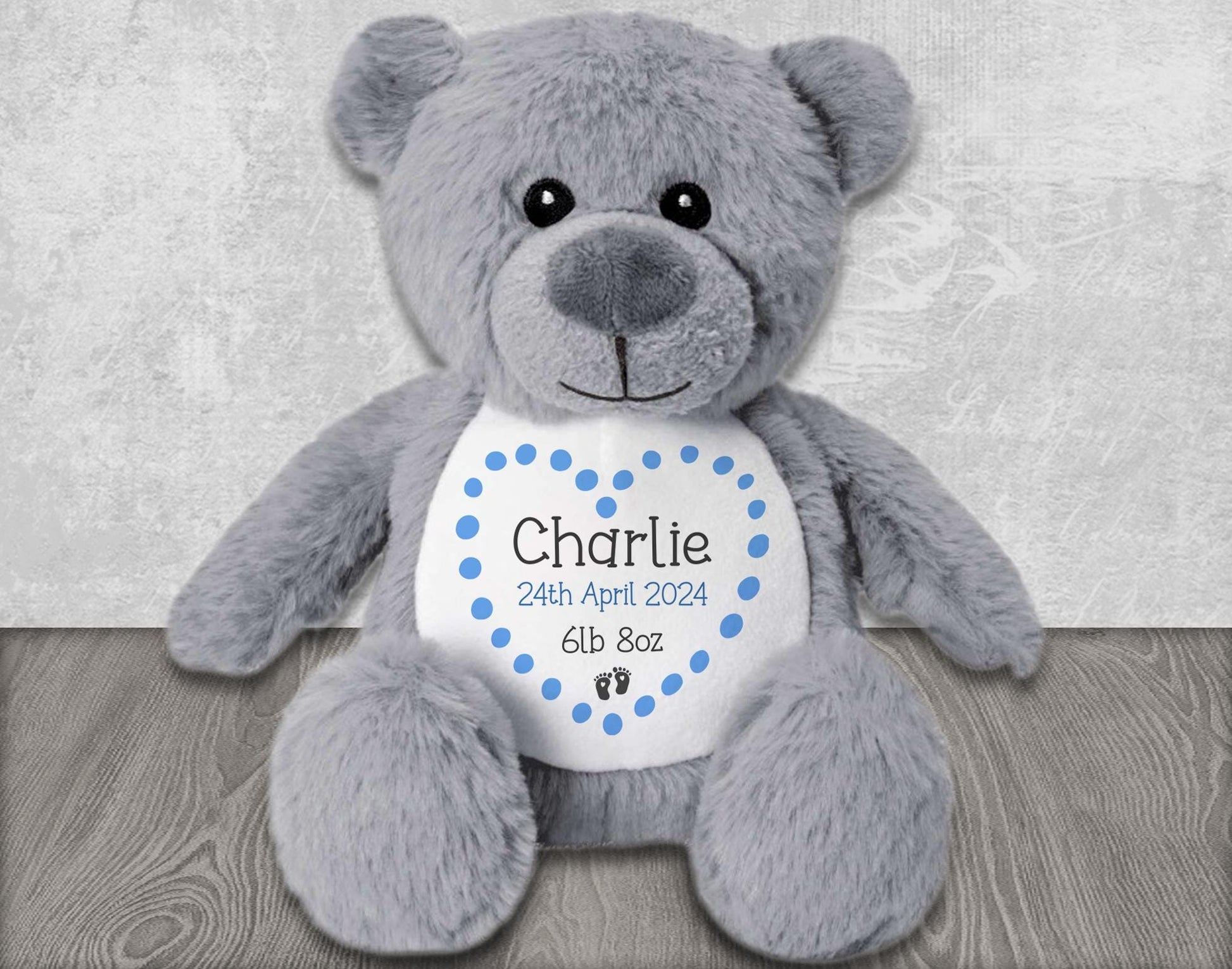 Personalised Teddy Bear for New Baby Gift