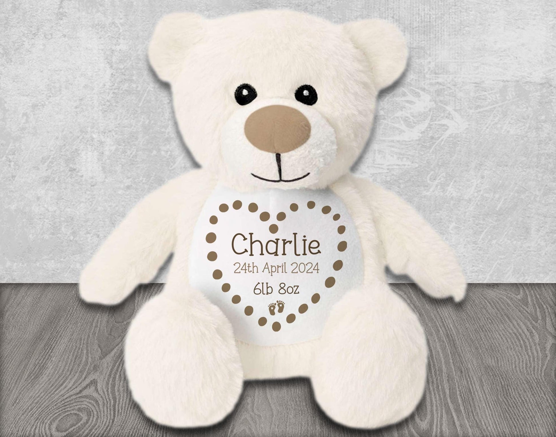 Personalised Teddy Bear for New Baby Gift