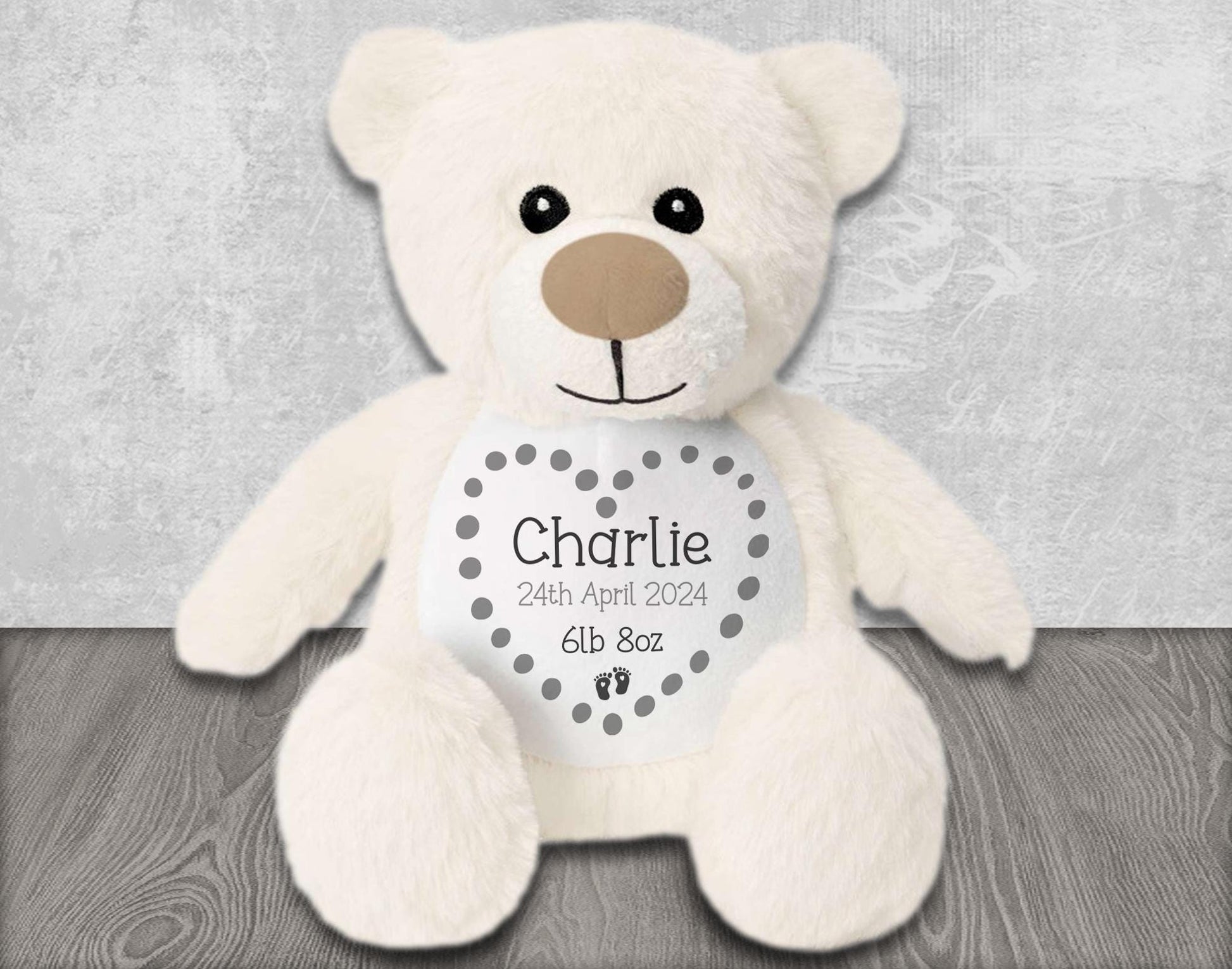 Personalised Teddy Bear for New Baby Gift