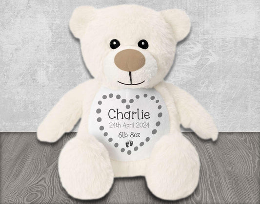 Personalised Teddy Bear for New Baby Gift