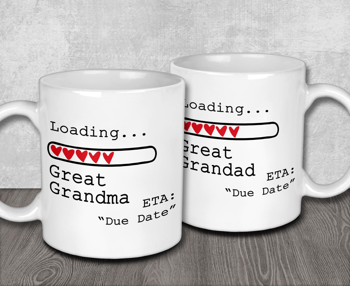Loading Great Grandma and Great Grandad Mugs