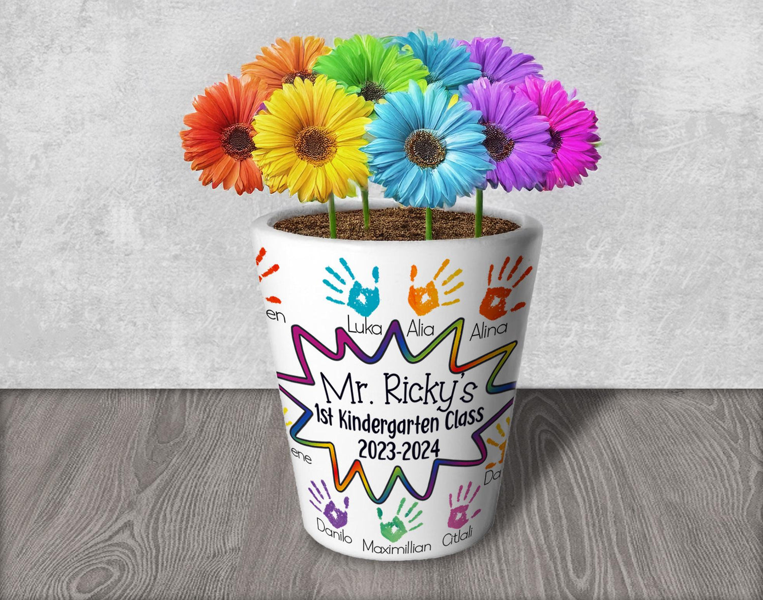 Ceramic Flower Pot for School Teacher