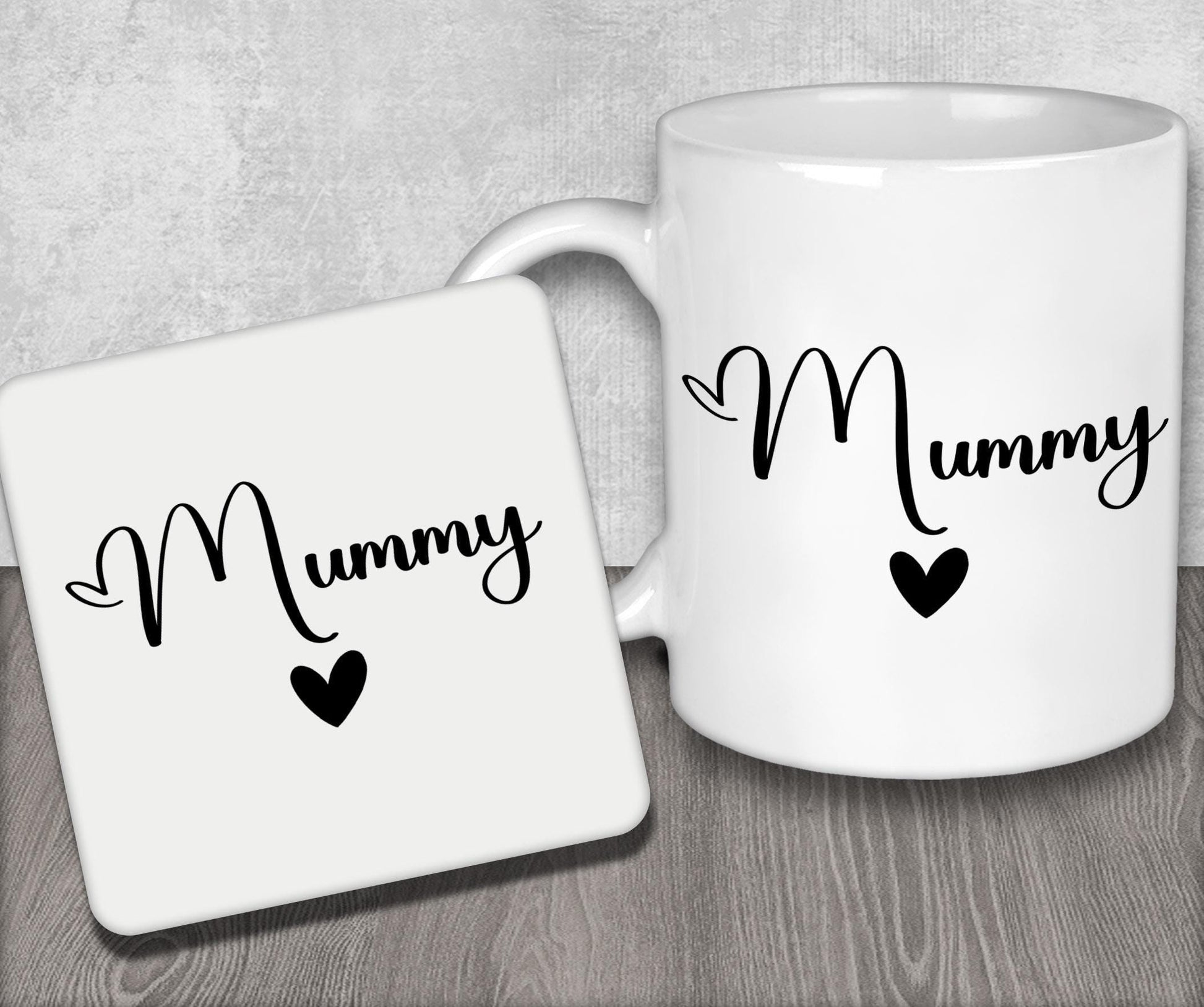 Mug and Coaster Set for Mummy for Mother's Day Gift or Birthday Present