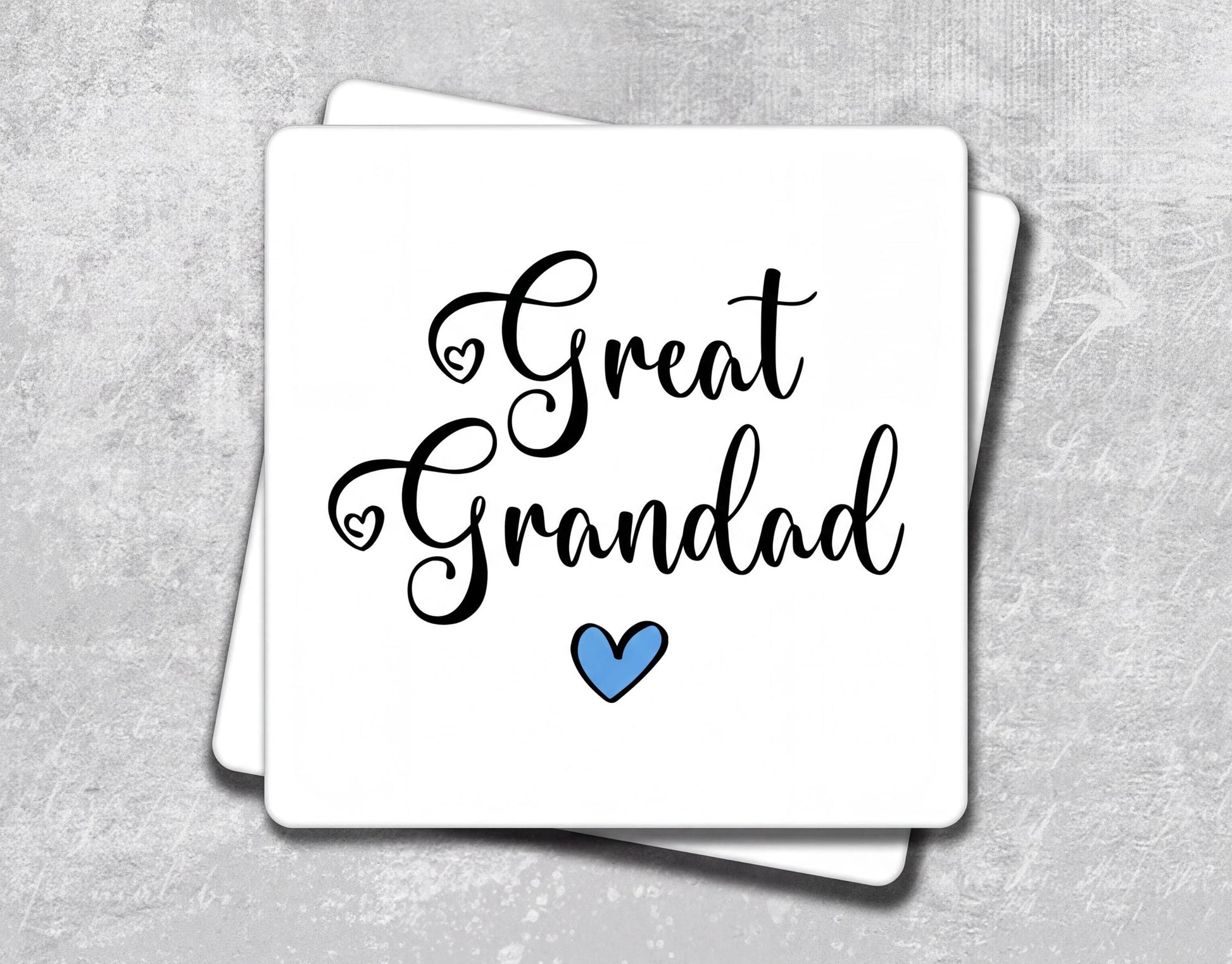 a coaster with the words great grandma on it
